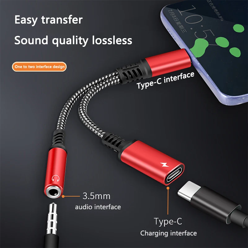 

2in1 USB C To 3.5mm Headphone Jack Adapter Type C PD 60W Charge Audio Aux Adaptor for Ipad Pro Samsung S20 Ultra Xiaomi Huawei