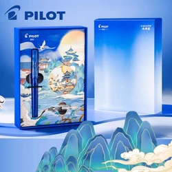 PILOT KaKuno Smiling Face Fountain Pen Colored Glaze Blue Limited Gift Box Set F/M Students Practice Calligraphy Pen Stationery