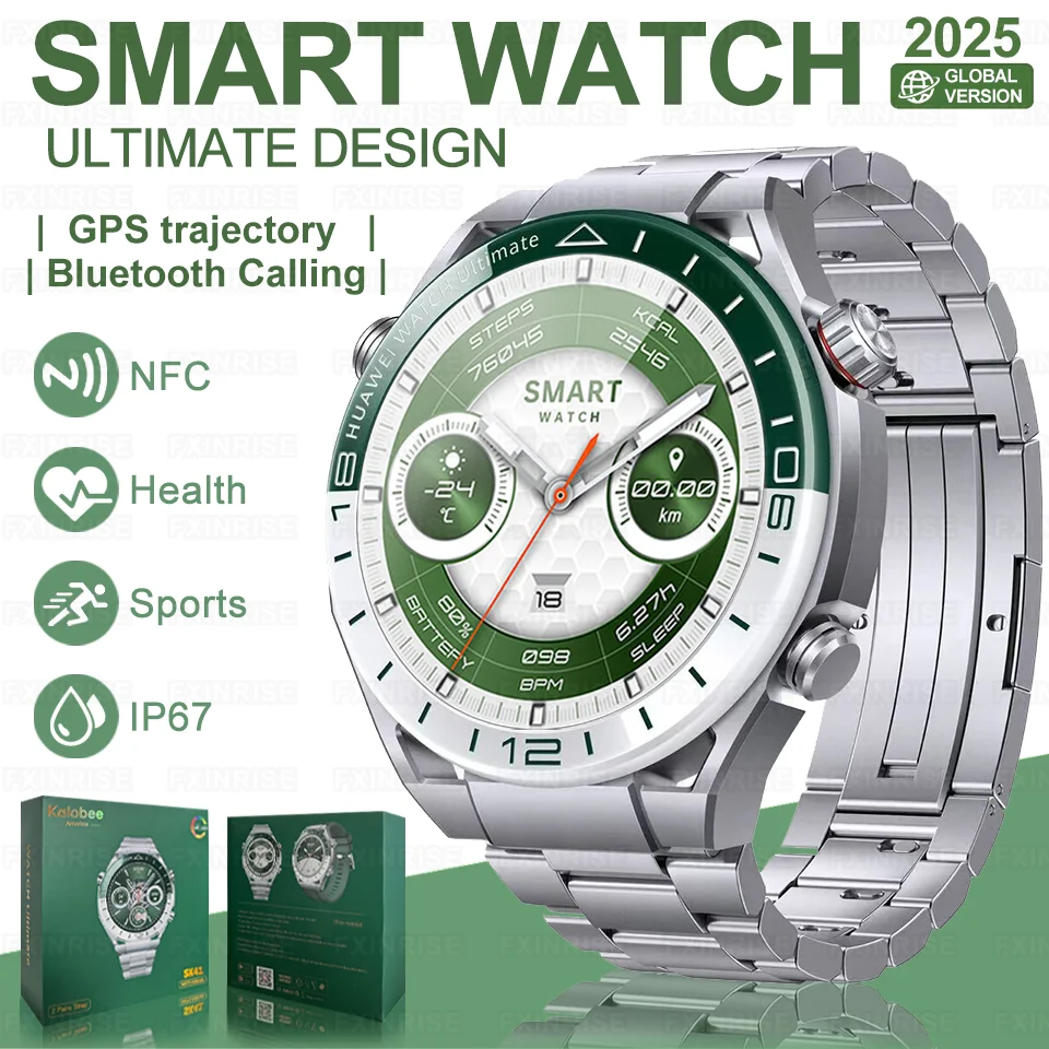 

Watch Ultimate NFC Smart Watch Men 1.53inch Bluetooth Call Sport GPS Track Compass IP68 Waterproof Smartwatch New AMOLED Watches