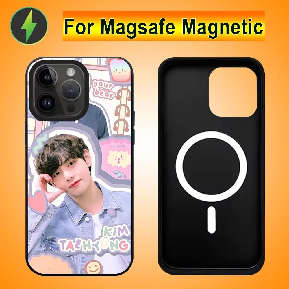 Kim V-V S-singer T-TAETAE Phone Case For IPhone 15 14 13 16 Pro Max 11 12 Mini Alex Mirror For Magsafe Wireless Charging Cover