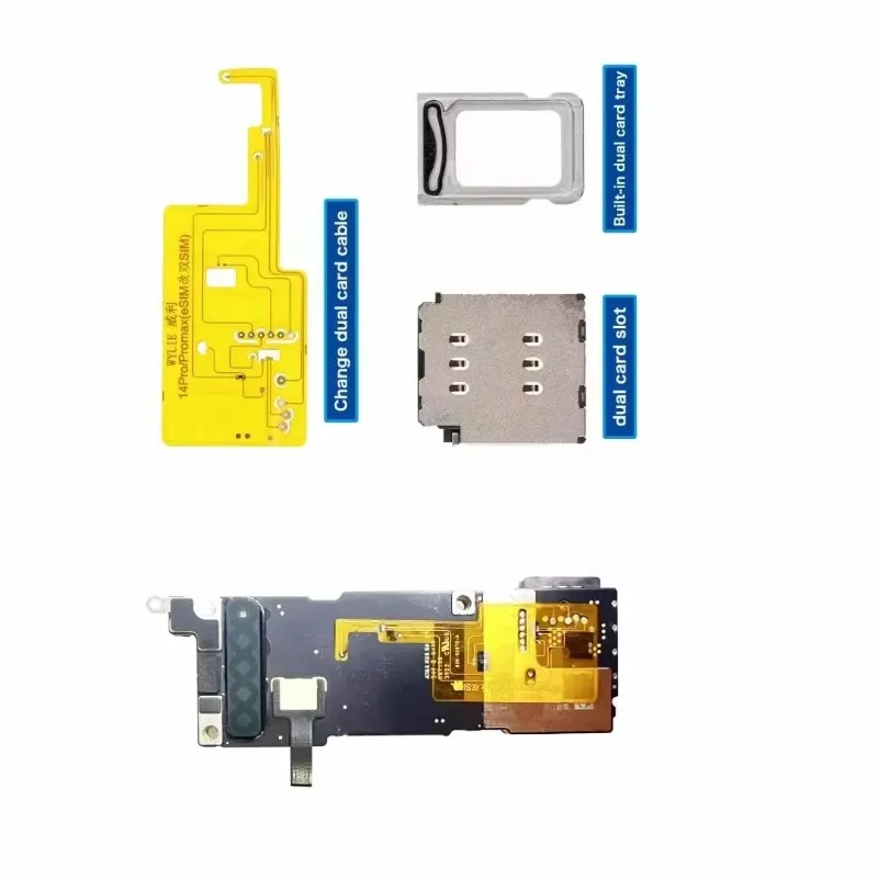 WYLIE For iPhone 14 Pro Max US Version Change Dual Card Flex Cable