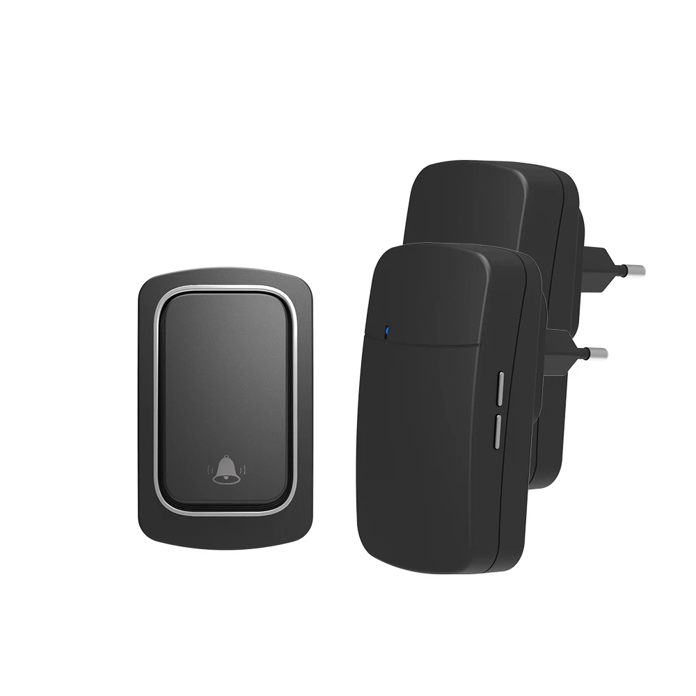 SIXWGH Draadloze Deurbel Geen Batterij nodig Waterdichte Zelfaangedreven Deurbel Sets Thuis Outdoor Kinetische Ring Chime Deurbel