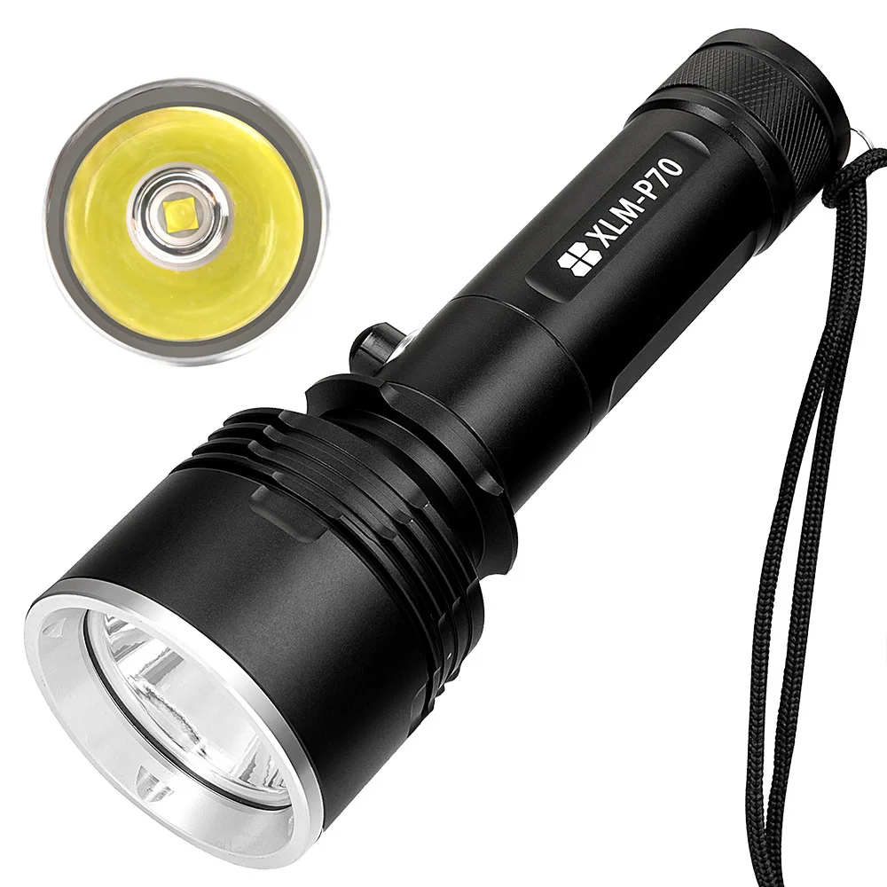 

Diving XHP70 3 Mode 2000LM LED 100M Waterproof Underwater Flashlight Lamp Torch 1*18650/ 1*26650 / 3*AAA Battery