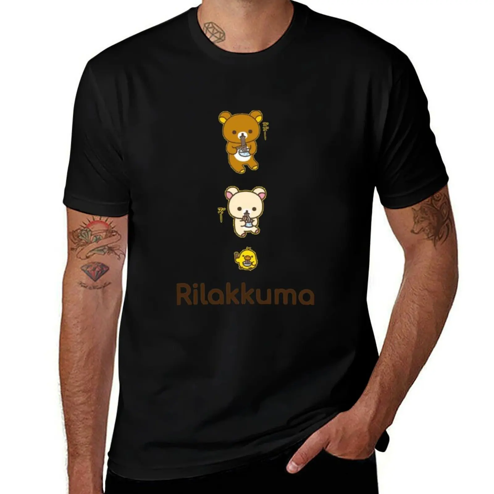 Rilakkuma Rilakkuma and friends_ T-Shirt Fashion Print Casual Short Sleeve