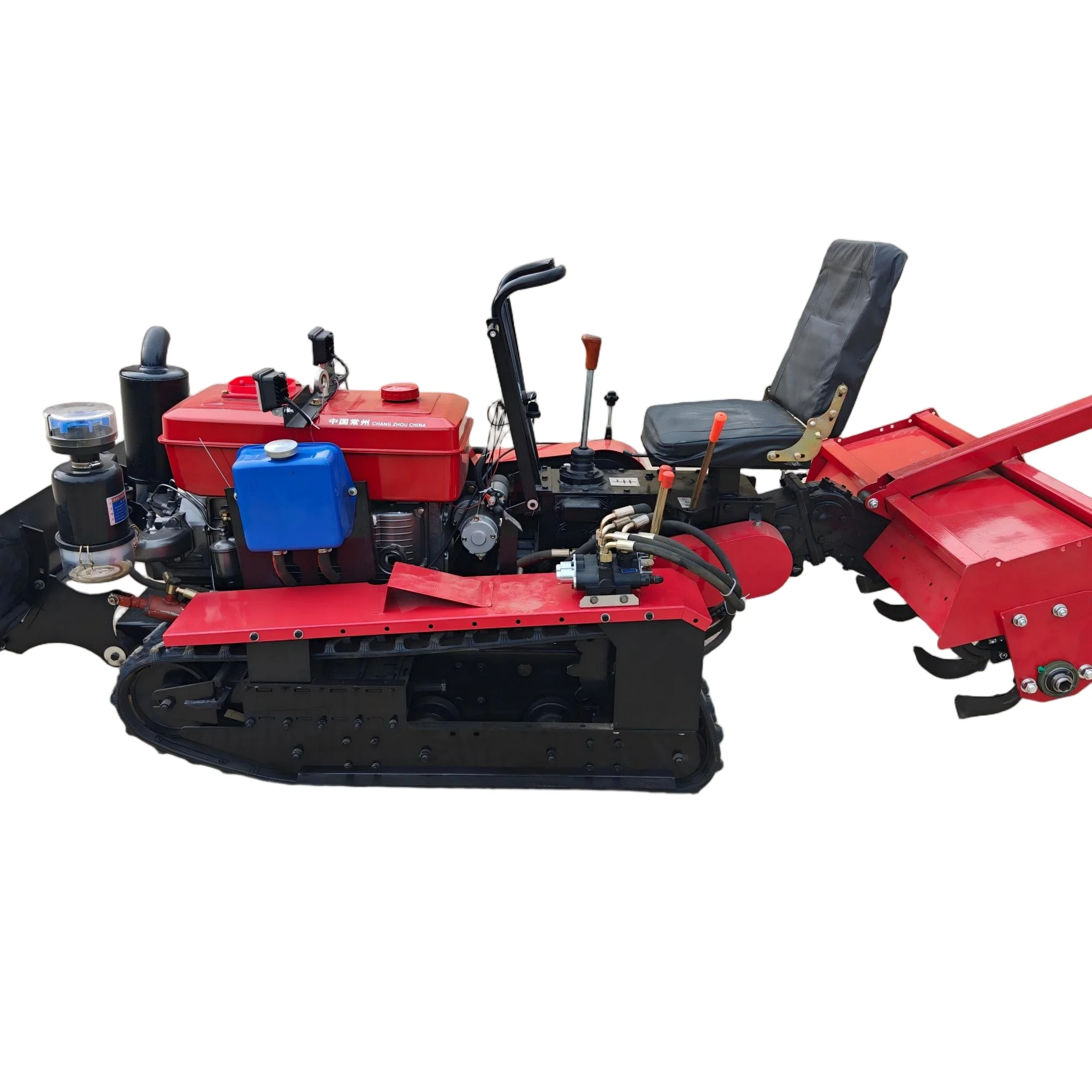 Paddy Field Dual-purpose Micro-tillage Machine Farmland Ploughing Ditching Agriculture Small Crawler Drive Riding Automatic
