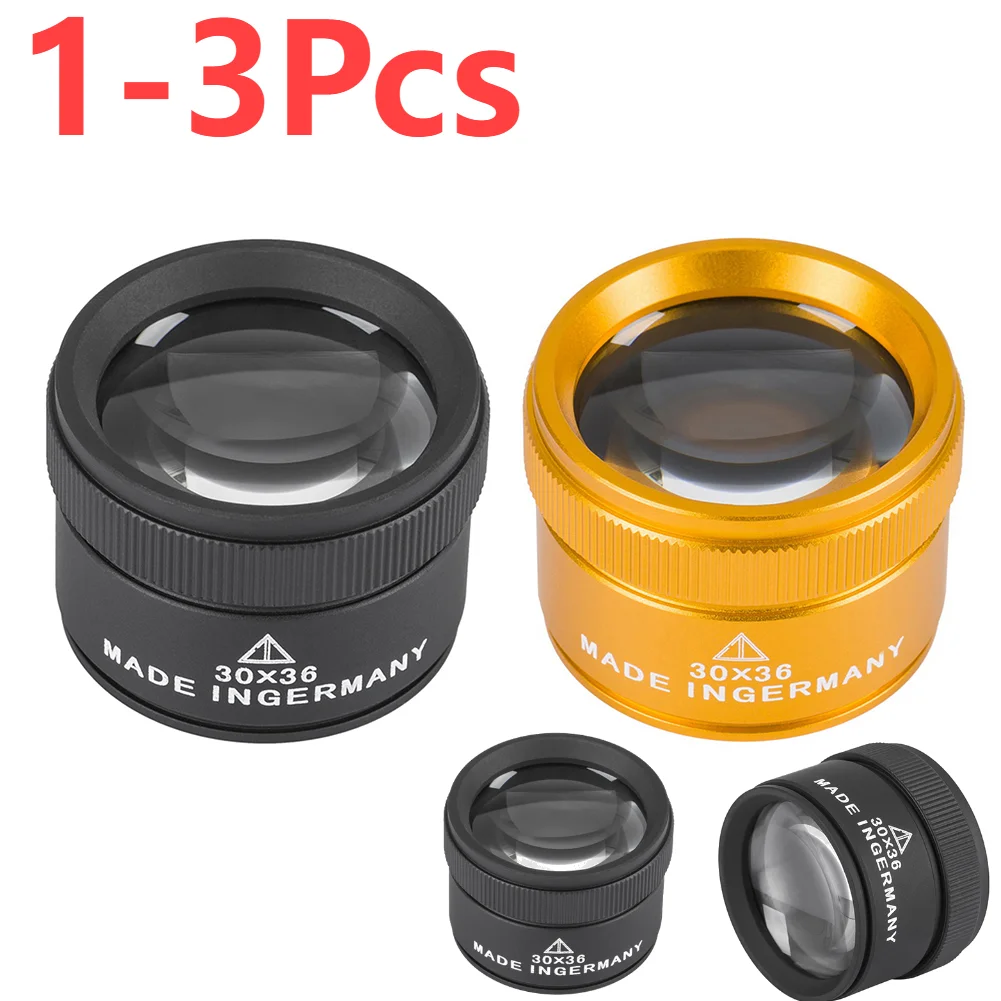 30X 36mm Magnifying Glass for Precision Work K9 Optical Lens Monocle Watch Magnifier Loupe Handheld Coin Stamps Jewelry Loupe