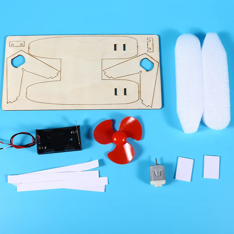 DIY Hausgemachte Hovercraft Schnellboot Wind Power Boot Modell Kinder Wissenschaft Und Technologie Kleine Produktion Wissenschaft Experiment Te