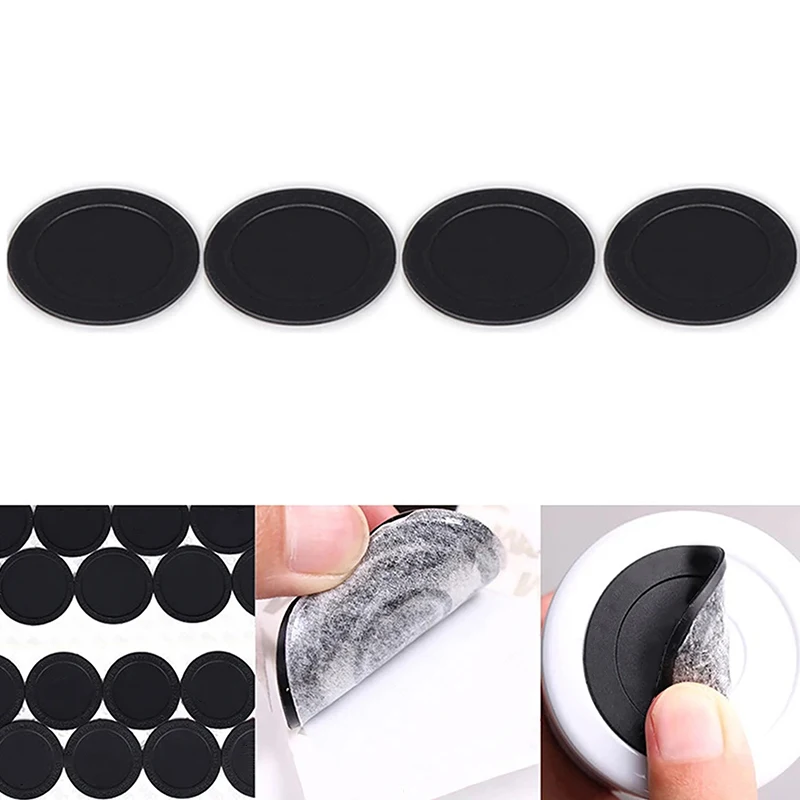 【4Pcs Round Black Rubber Coaster Pad Self Adhesive Cup Bottom Stickers Non-slip Anti-scald Tumbler Cup Protective Pads】
