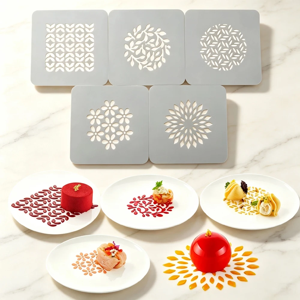 Silicone Hollowed-out Mold French Mousse Dessert Decoration Silicone Cake Mold Food‑Grade Reusable Pastry Decorating Template