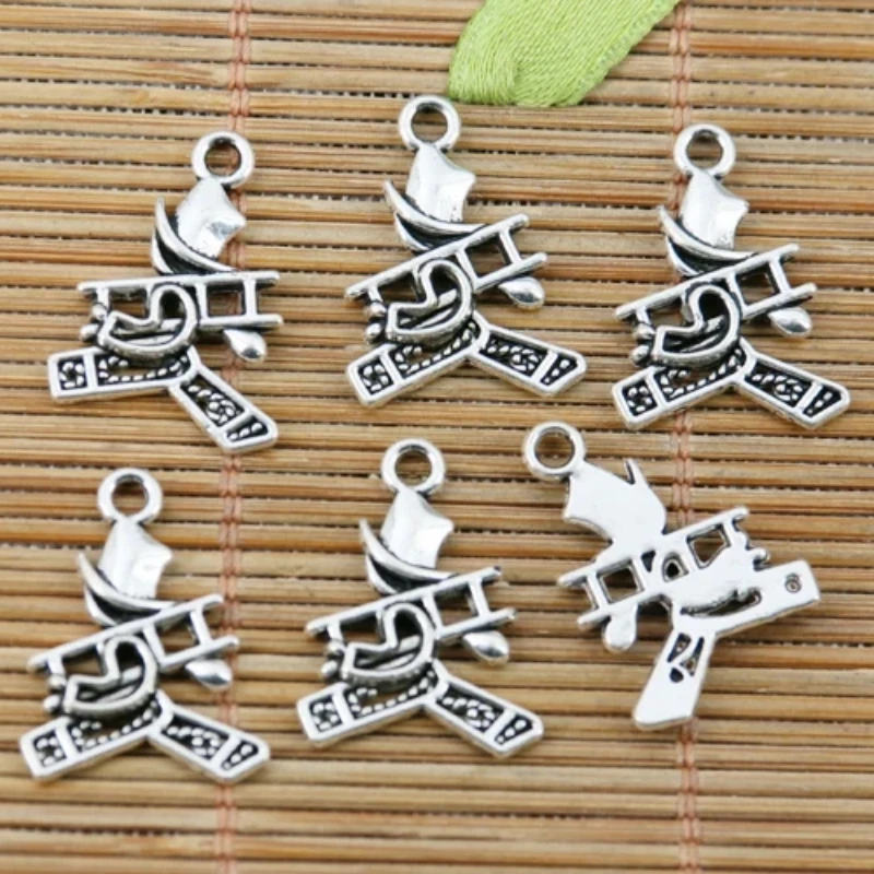 20pcs 21*16mm Tibetan Silver Walking Man with The Ladder Design Charms EF3518 Charms for Jewelry Making
