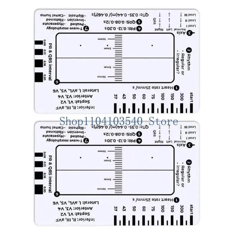

02DC Electrocardiogram Interpretation 7 Step Ruler For Medicals Learning And Practice