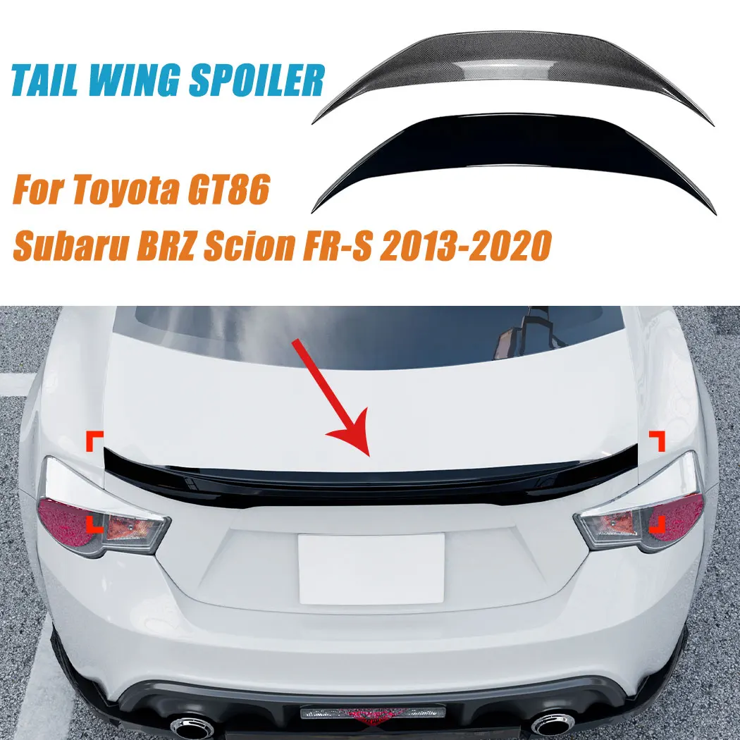 Glossy Black/Carbon Look ABS Tail Wing Spoiler Exterior Guard Cover Accessories For Toyota GT86 Subaru BRZ Scion FR-S 2013-2020