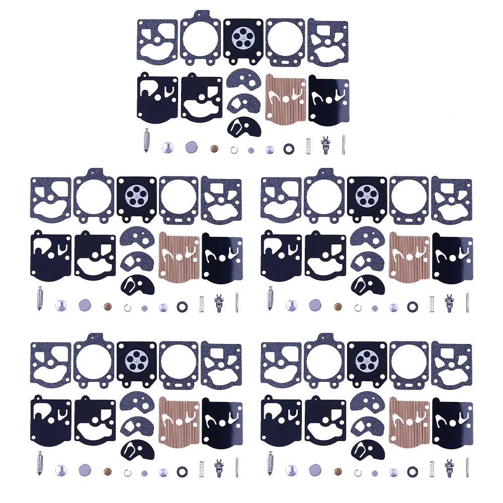 5 Set K10-WAT Carburetor Repair Rebuild Kit For Walbro Most WA and WT Series WA-30 WA-79 WA-82 WT-1