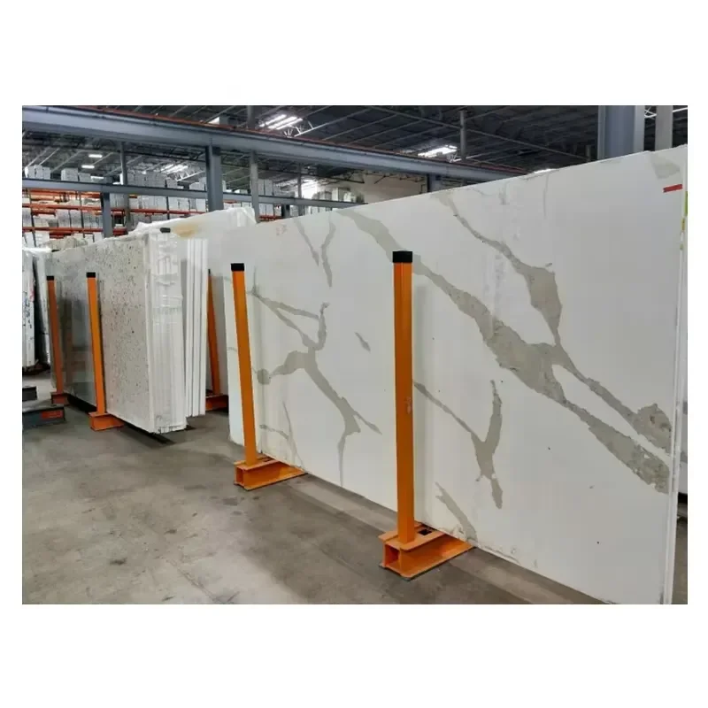 Steel Granite Marble Quartz Stone Bundle Stand Holder Stacking Display Storage Slab Racks for Warehouse