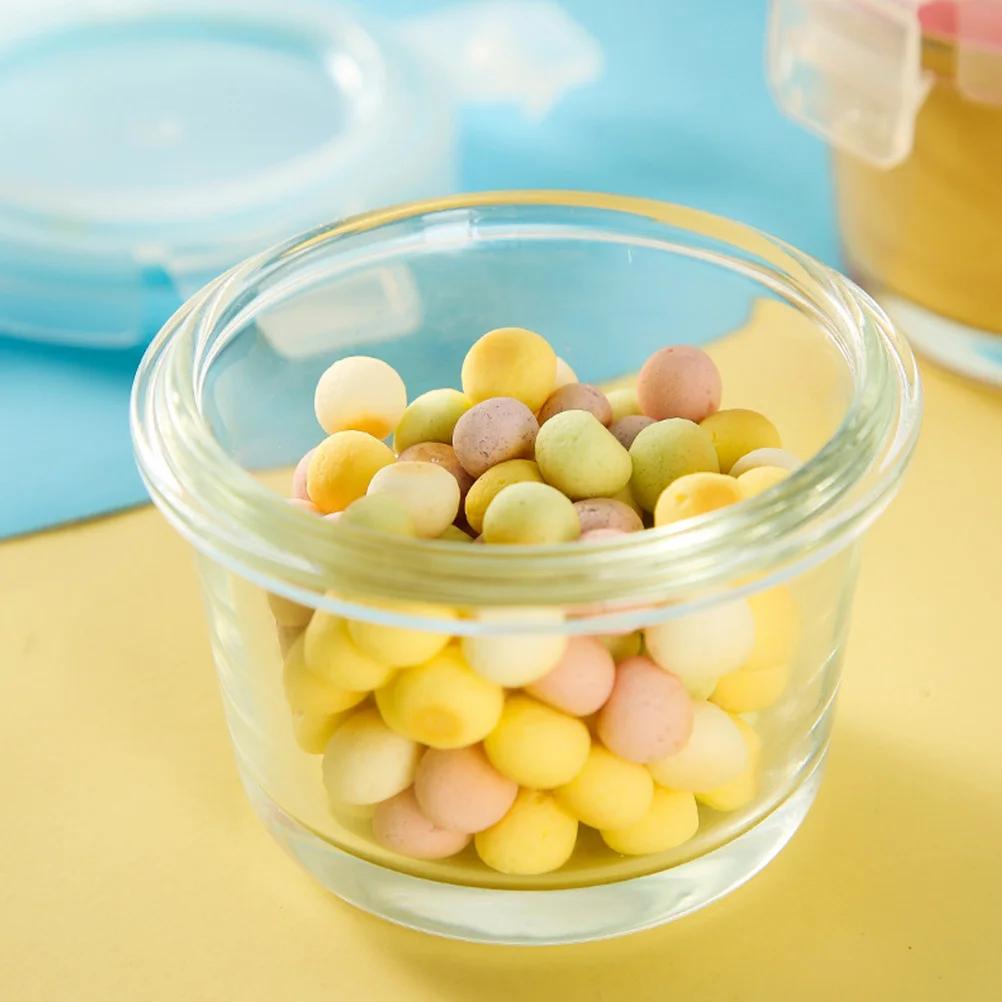 3 قطع من وعاء تخزين الزجاج، صندوق طعام الطفل، حاويات مختومة، آمنة من البولي بروبيلين لمستلزمات المطبخ والفواكه والخضروات