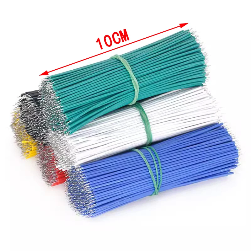 100PCS Tin-Plated Breadboard PCB Solder Cable 24AWG 10CM Fly Jumper Wire Cable Tin Conductor Wires 1007-24AWG Connector Wire