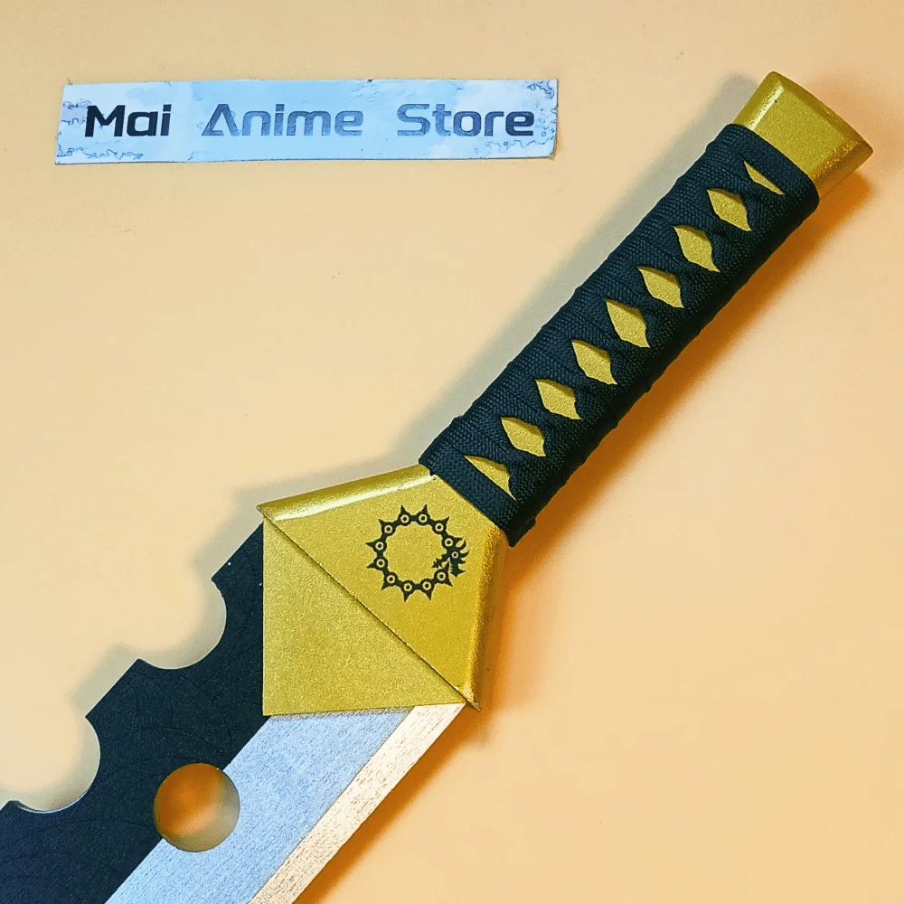 28in os sete pecados pecados katana meliodas perdido bane espada japonês katana samurai anime cosplay prop ninja faca sabre brinquedo presente