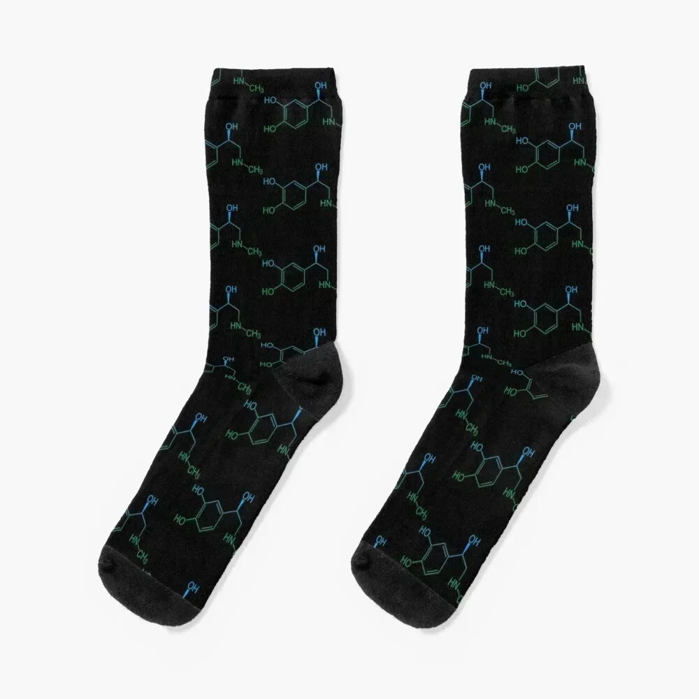 

Adrenaline Molecule - Medical Art Chemistry Science Socks cartoon hip hop winter cotton Socks Men Women's
