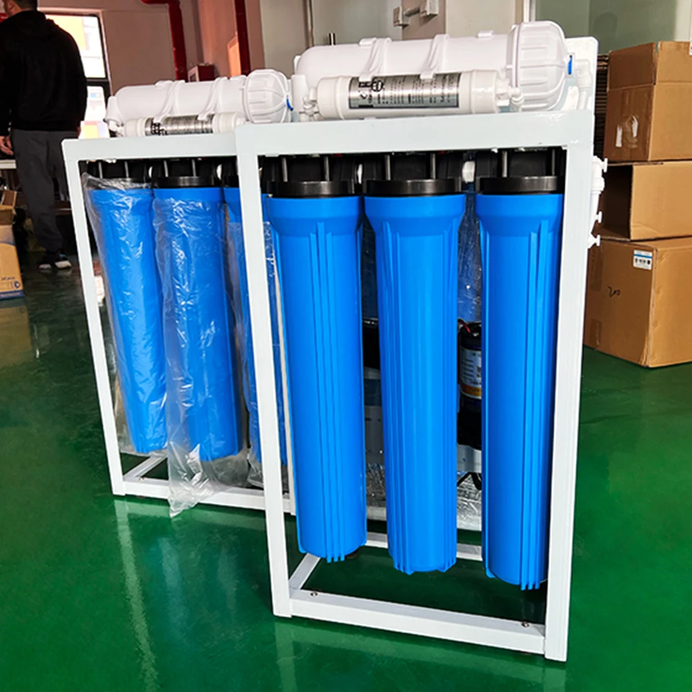 STLF Hot Selling 20 Inch Blue Fat Water Filter Housing Customizable Triple Filter Plastic Manual for RV Hotel Use