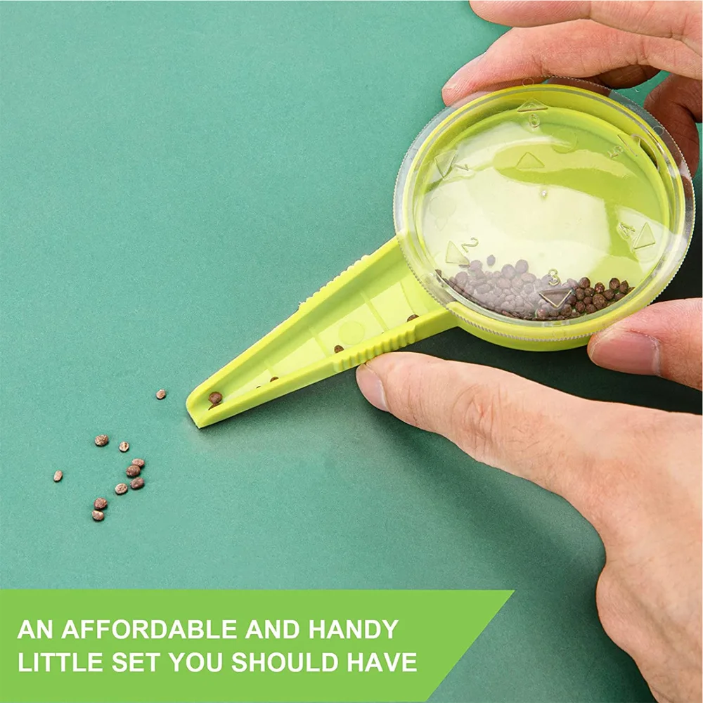 New Plastic Gardening Tools Hand Planter Adjustable Seeder Garden Markers Label Stand