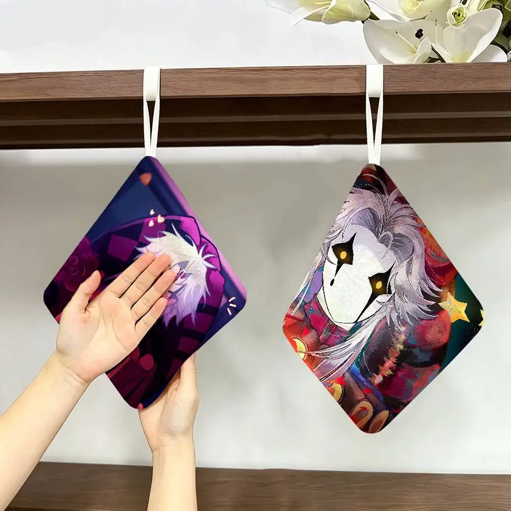 Pierrot The Freak Circus Polyester Cotton Hanging Hand Towel, Super Absorbent Hand Wiping Towel for Daily Household Use