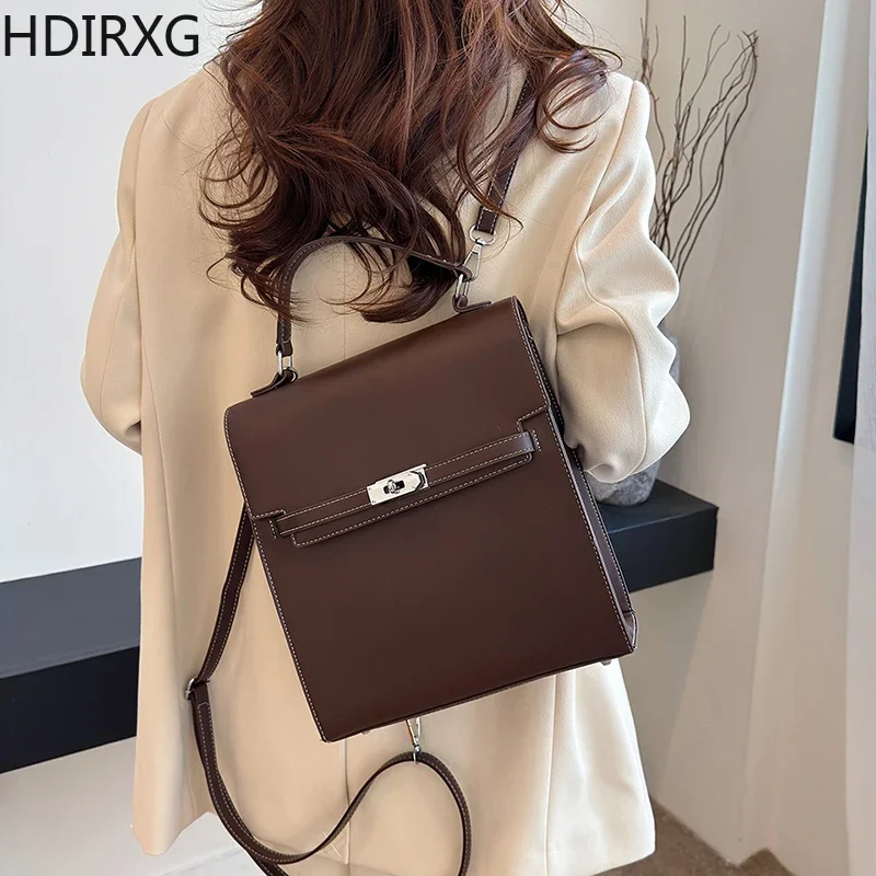 Luxury Women\'s Backpack Designer Large Capacity Travel Backpack High Quality Leather Girl Woman Casual Crossbody Bags Hot Sale