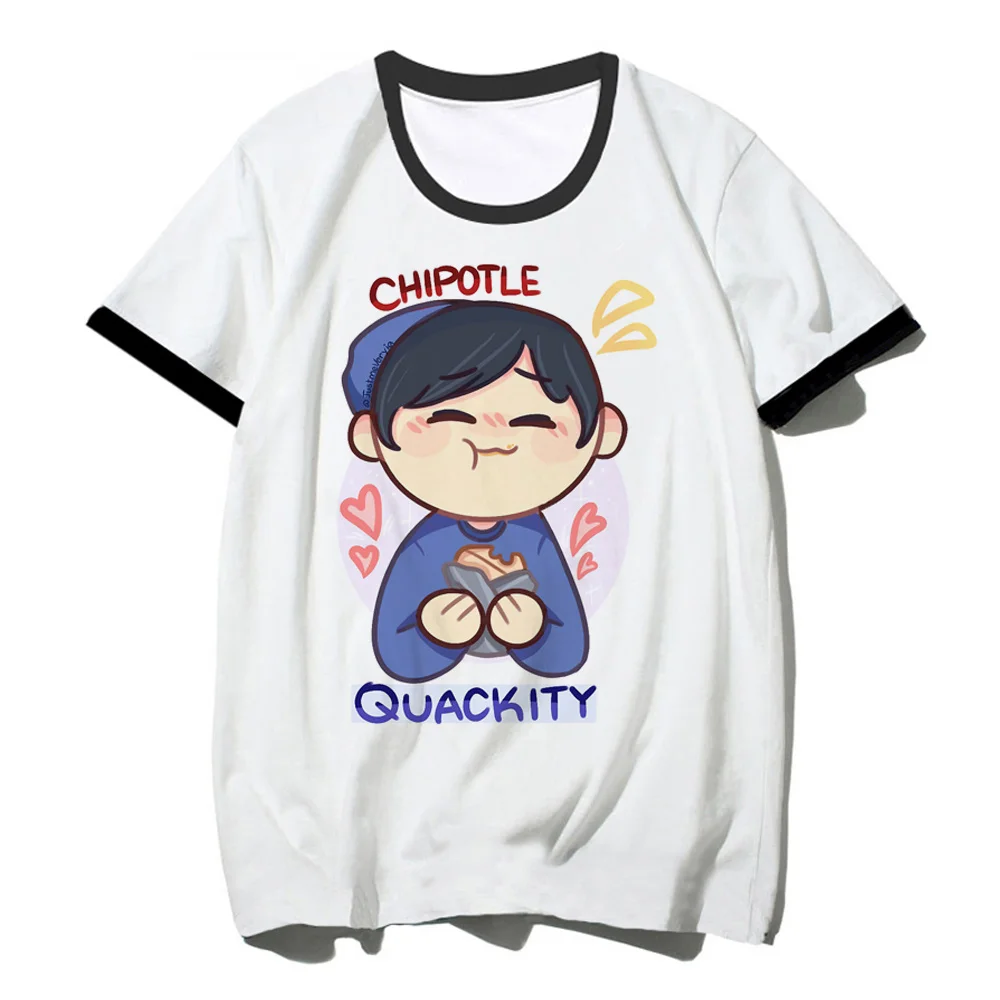 Quackity t-shirts women harajuku Japanese top girl manga designer anime clothing