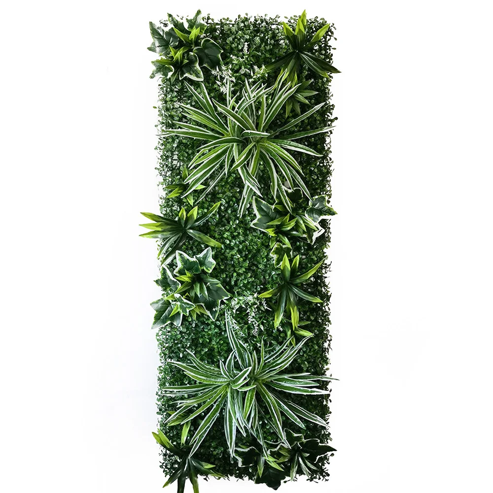 Neue Dekoration Künstliche Pflanze Wand Gras Panel Rasen Moos Matte Grün Garten Wand Dekoration Party Pflanze Gras Grüne Blätter – Detail 5