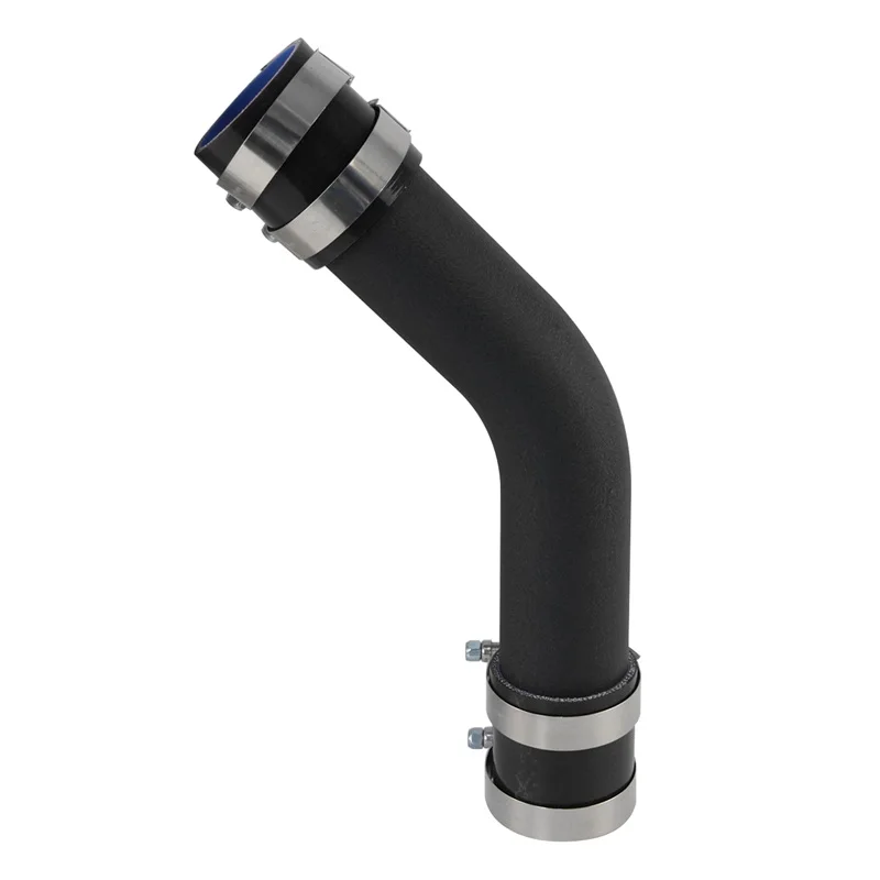 

Universal 45 Degree 57-76mm/2.25"-3.0" Aluminum Intercooler pipe + 2pcs Silicone hose +4pcs T-Clamps Black