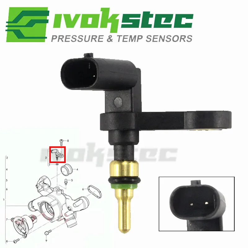 

Датчик температуры охлаждающей жидкости для Audi Volkswagen VW Tiguan 1.4 tsi 2016-2018 125/92 04E919501E