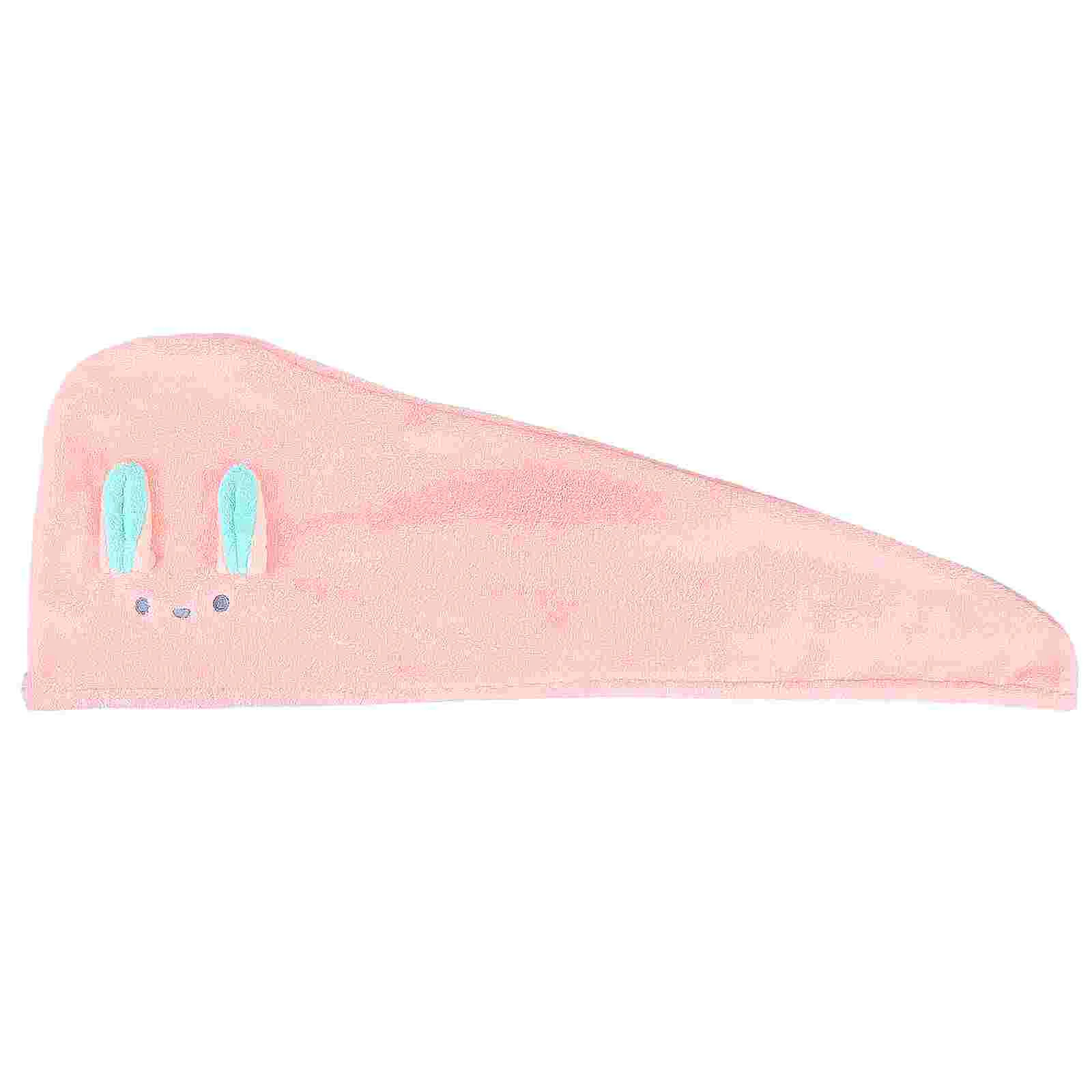 

Take Bath Dry Hair Towel Newborn Pink Headband Silk Shower Cap Fabric Absorbent Drying