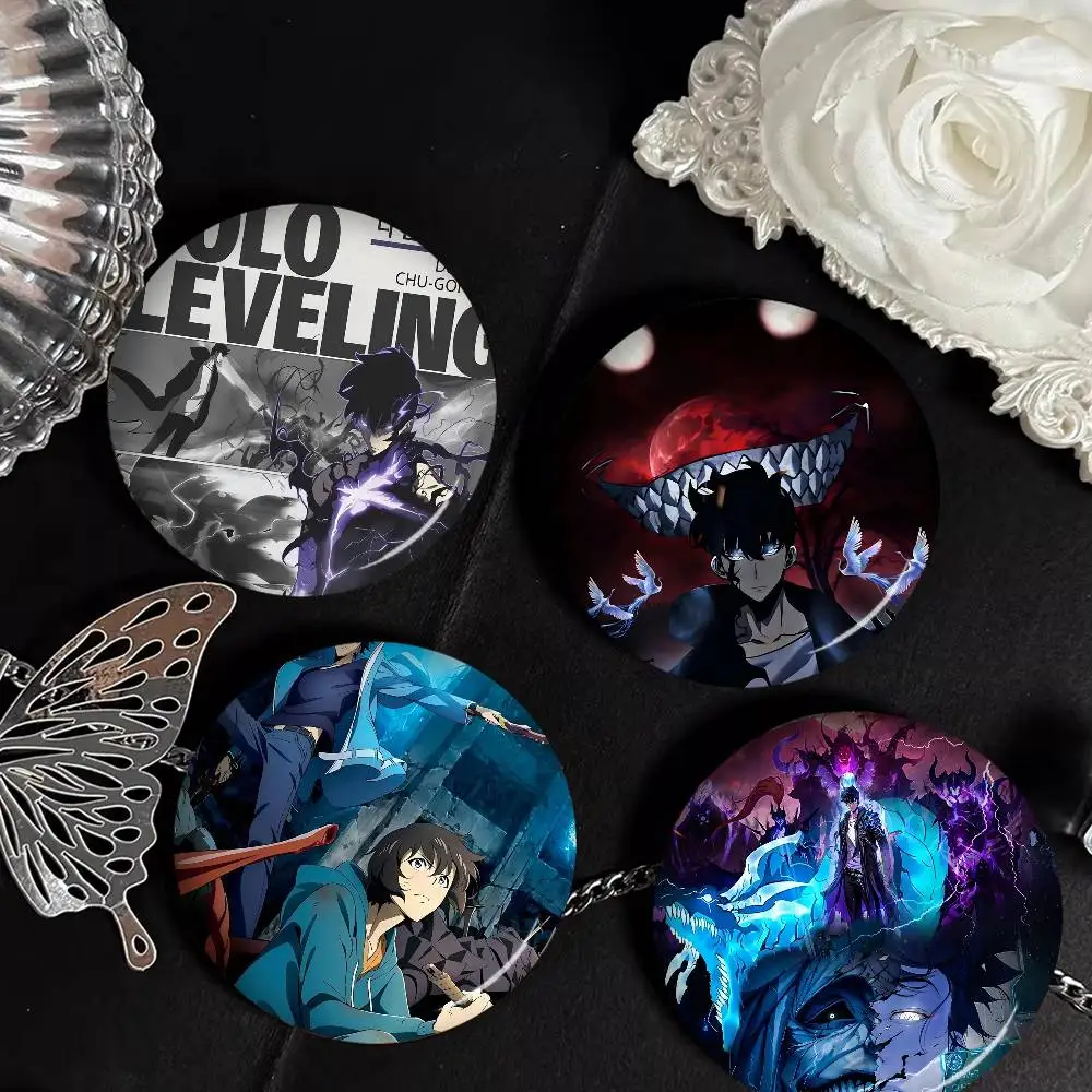 S-Solo Leveling Anime Anime Brooches Cute Cartoon  Badge Jacket Jeans Lapel Pin Gift Accessorie