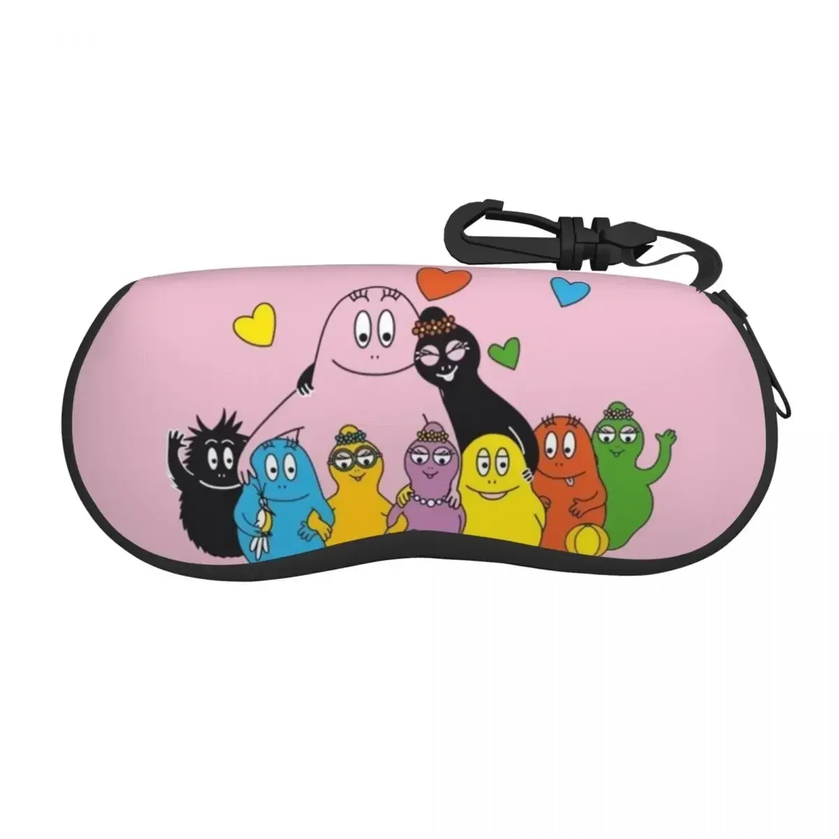 Custom Barbapapa Family Love Shell Glasses Case Unisex Travel Cartoon Comics Eyeglasses Case Sunglasses Protector Box