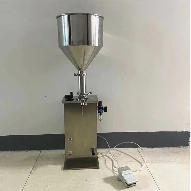 Factory supple semi-auto cosmetic cream lotion liquid jam sauce paste filler syringe gel filling machine