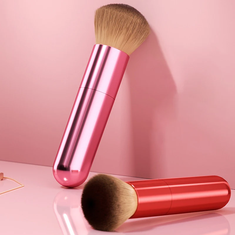 2-in-1 elektrischer Foundation-Pinsel, Massage-Make-up-Pinsel, multifunktional, weich, flauschig, lose Puderpinsel, tragbar für Zuhause, Reisen