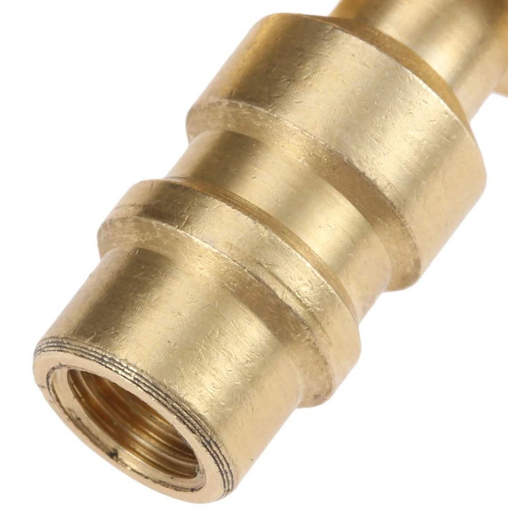 A77K R12 to R134 a High/Low AC Fitting Port Retrofit Conversion Adapter, Quick Coupler Valve A/C 90 degree Fitting