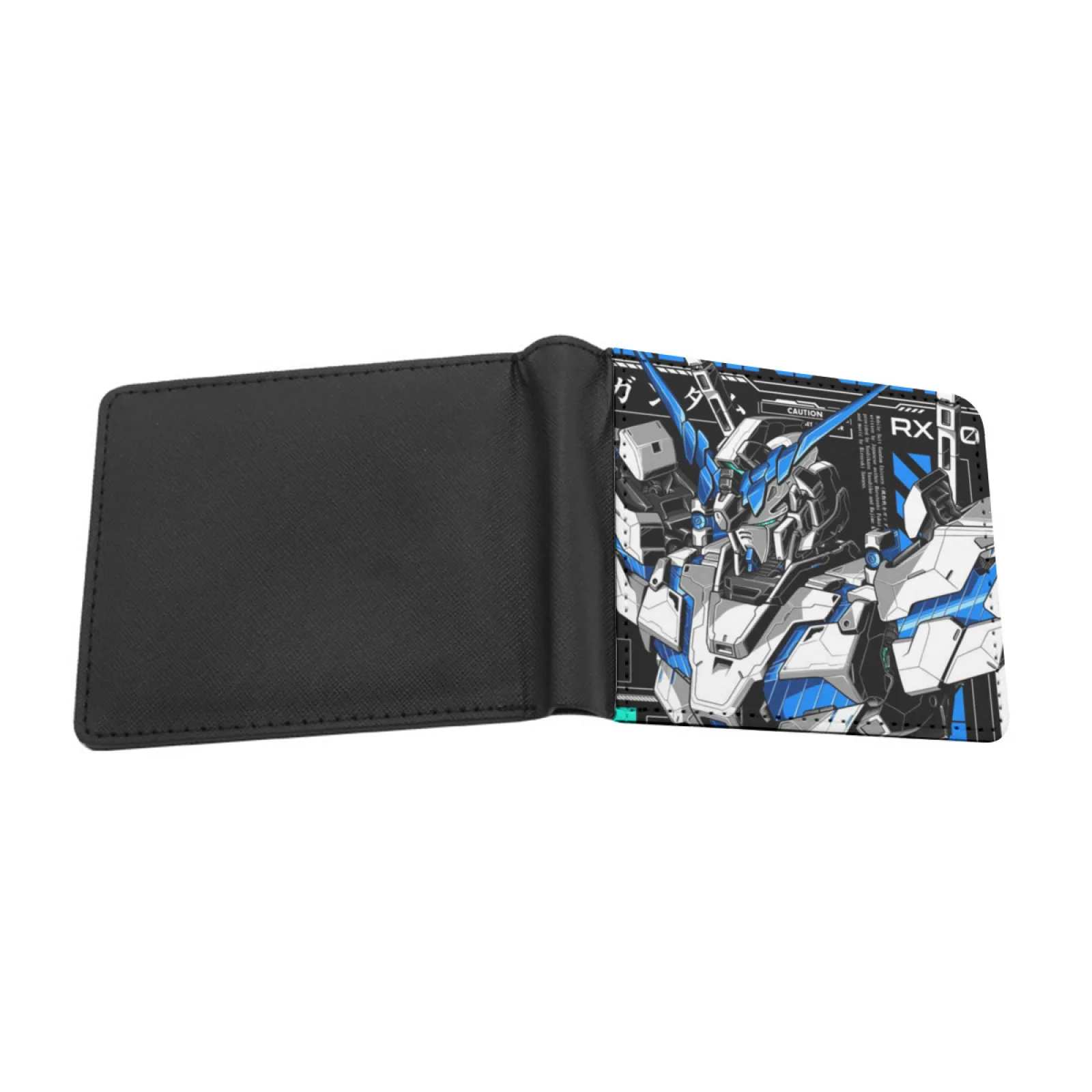 Unicorn Perfectibility Version Men Women Pu Leather Wallet Credit Card Holder Wallet Short Purse Mecha Unicorn Rx0 Fanart Anime