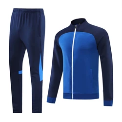 Tuta da calcio di alta qualità da uomo tuta da allenamento da calcio giacca sportiva pantaloni tuta da Jogging Casual Fitness abbigliamento da corsa all'aperto