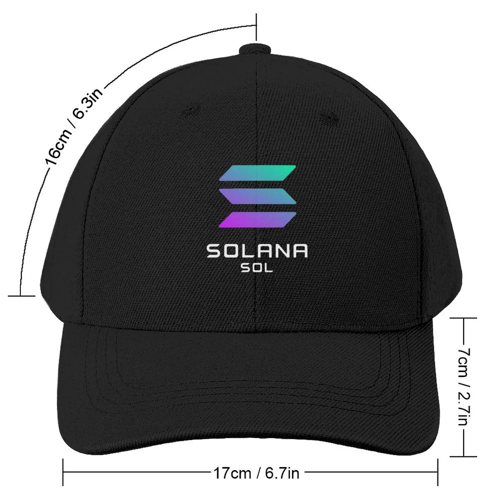 Solana SOLCap Baseball Cap Rave western Hat Sports Cap Women's Hats For The Sun Men's