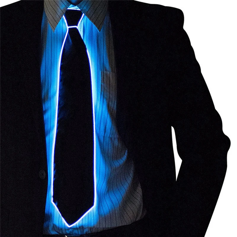 Glowing Tie EL Wire Neon LED Luminous Party Haloween Christmas Luminous Light Up Decoration DJ Bar Club Stage Clothing Durable