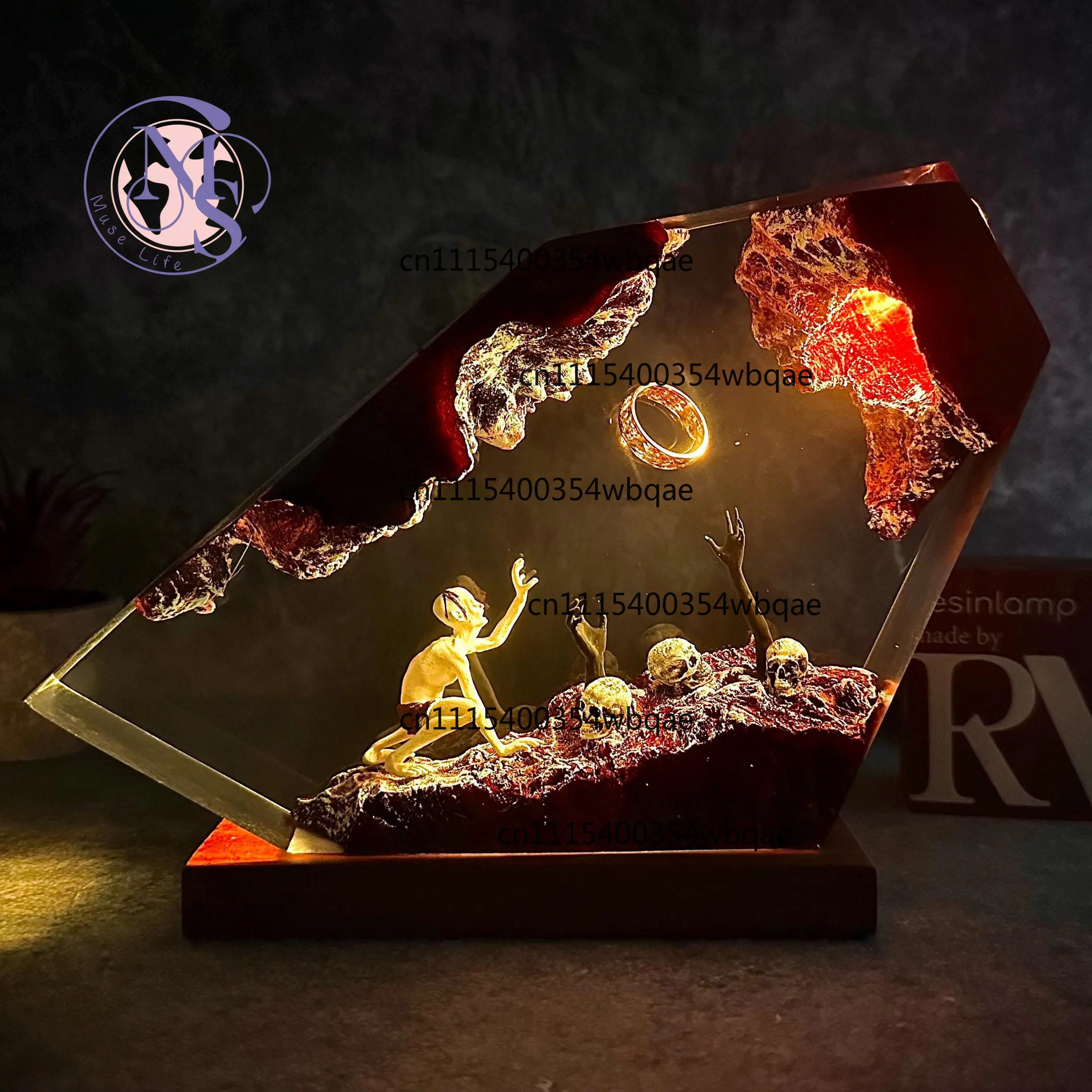 ZOCI-FOR Fantasy Themed Resin Lamp Ornament, Figurine Desktop Decor, Creative Holiday Gift Craft