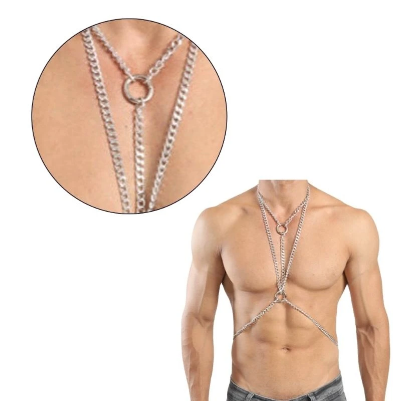 تسخير سلسلة جسم الشرير Y5GC للرجال ، تسخير سلسلة صدر الجسم متعددة الطبقات