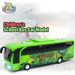 Children's School Bus Car Model Light Music Inertial Campus Police Vehicle Simulation Boy Toys Gift for Kids