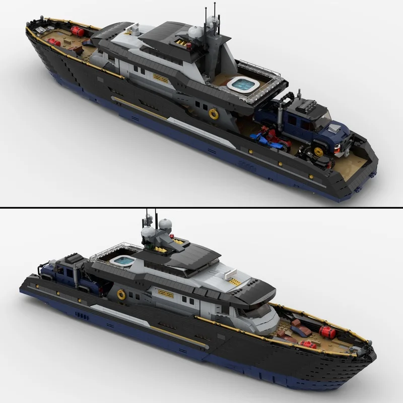 4367pcs MOC Explorer S Yacht Mini Fig Scale Full Model Building Blocks Construction Toy Assemble Festivals Gift DIY Idea Brick