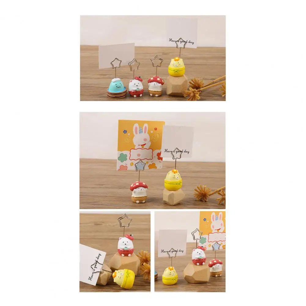 Cute Message Holder Kids Room Desk Decoration Shaped Resin Note Holder Cute Desk Memo Photo Clip Stand Office Desktop Decor
