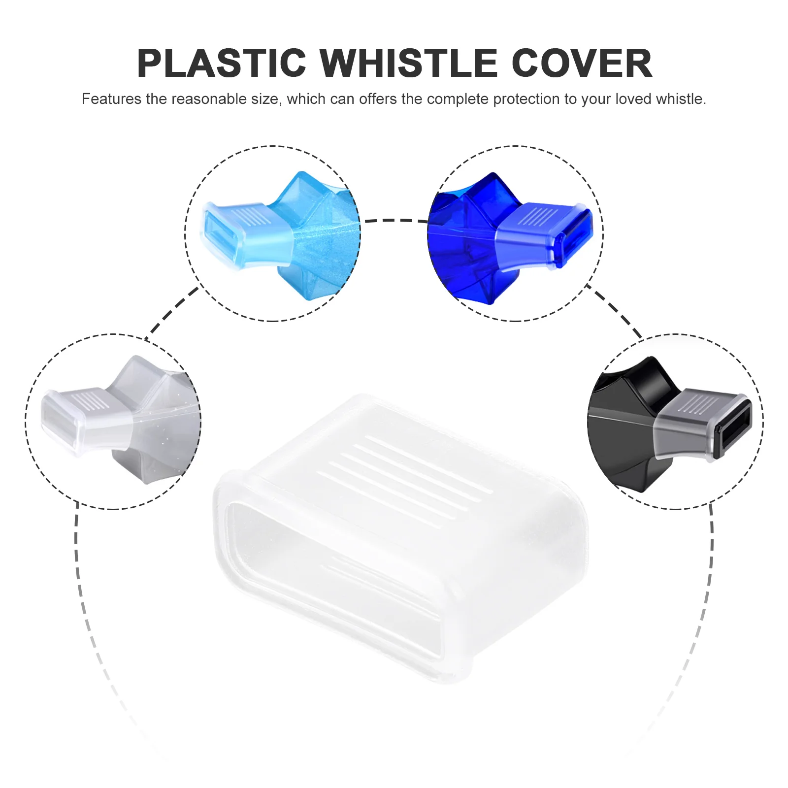 20 Pcs Whistles Cover Outdoor Earth Tones Plastic Lids Competition Caps Basketball Protector