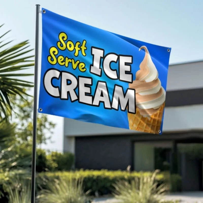 Custom Advertising Flags Labor Day Carnival Bold Holiday Designs Activate Plaza Atmosphere Offer Powerful Promotional Effects