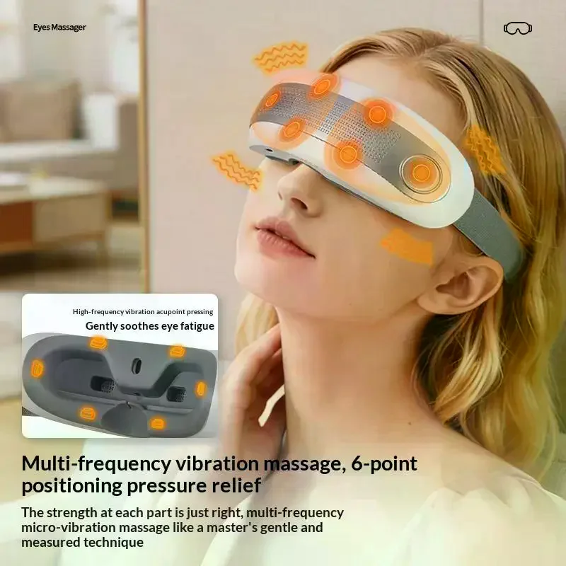 Eye Massager With 9 Modes And Multi Frequency Vibration 22 Magnets For Eye Massage Caring For Eye Health And Safety Materials