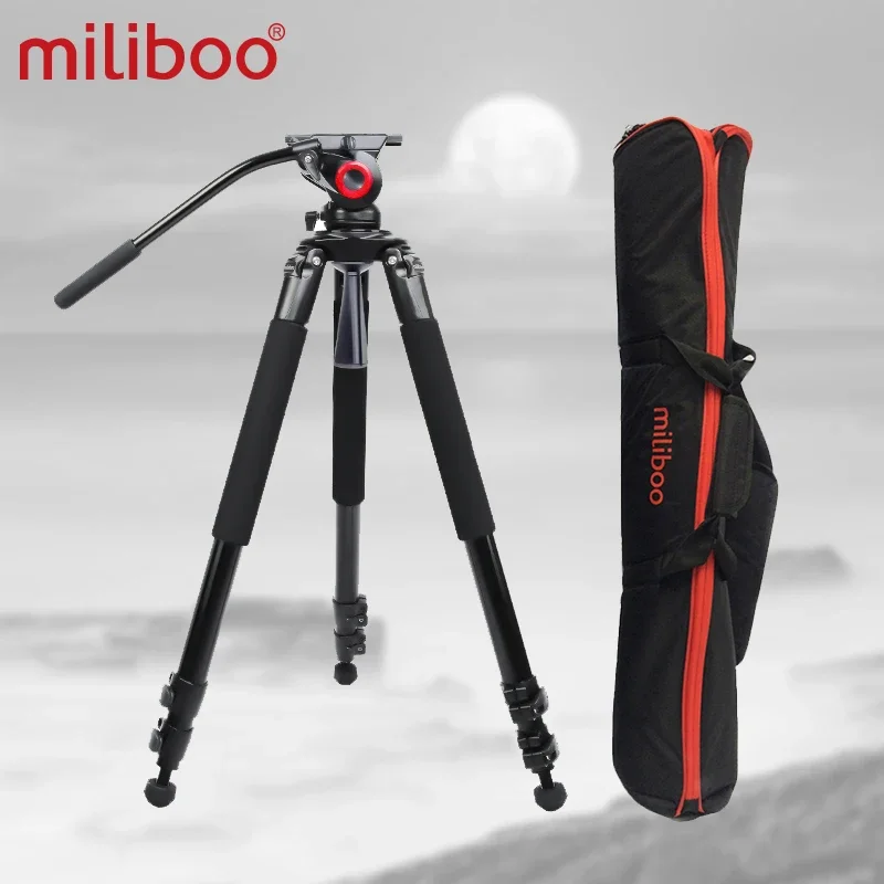 miliboo MTT701A Portable Aluminium tripod for Professional Camcorder/Video Camera/DSLR Tripod Stand,with Hydraulic Ball Head