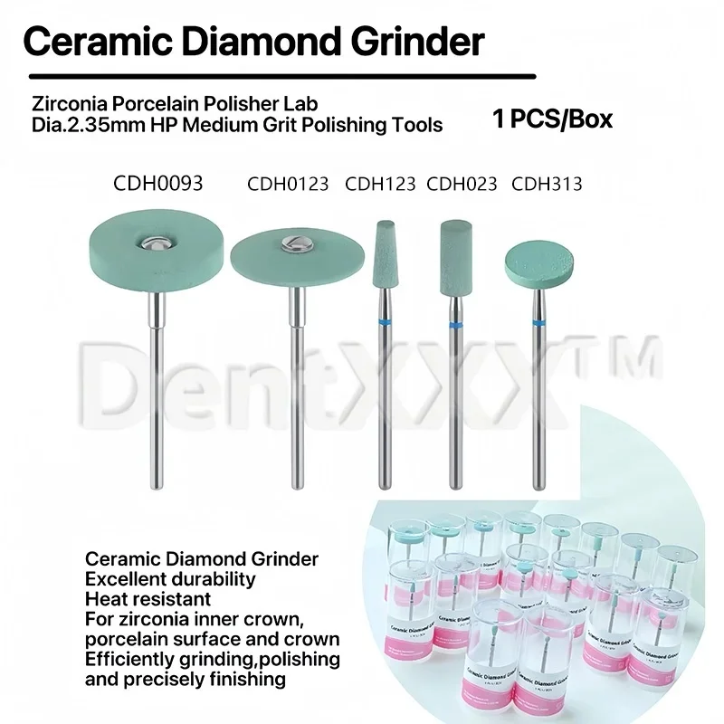 1PC/5PCS Diamond Polishing Stone Grinder HP2.35mm Shank Coarse Grit Polishing Head for Finishing